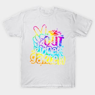 Peace Out Kindergarten Tie Dye Graduation Last Day Of School T-Shirt T-Shirt